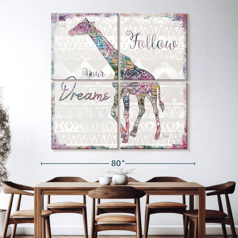 Brampt Boho Suivez vos rêves, H 74 po x l 74 po
