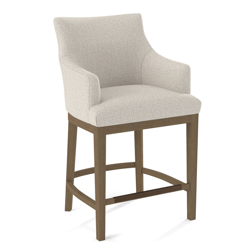 Upholstered Counter Stool, 61363-89, Weathered Gray