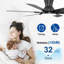 Ventilateur de plafond encastré noir mat Trerise-973154036-973154037