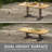Adjustable Height 63''x 35''Outdoor Dining  Table