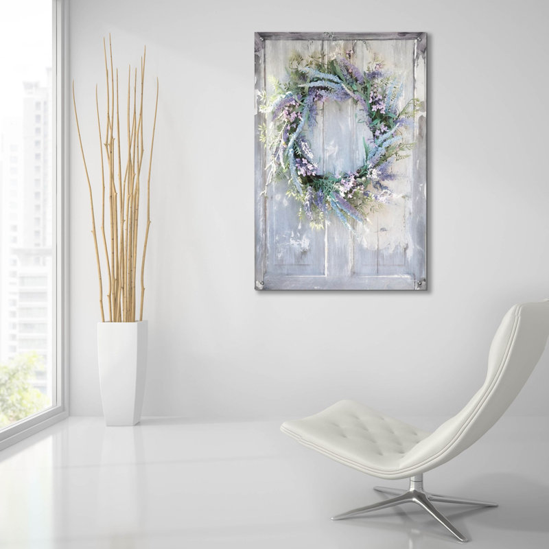 «Lavender» par Lori Deiter, art mural en verre acrylique, H 36 po x l 24 po x P 0,2 po