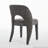 chenille dining chair features a hollowed-out backrest design Set of 2-1828485264