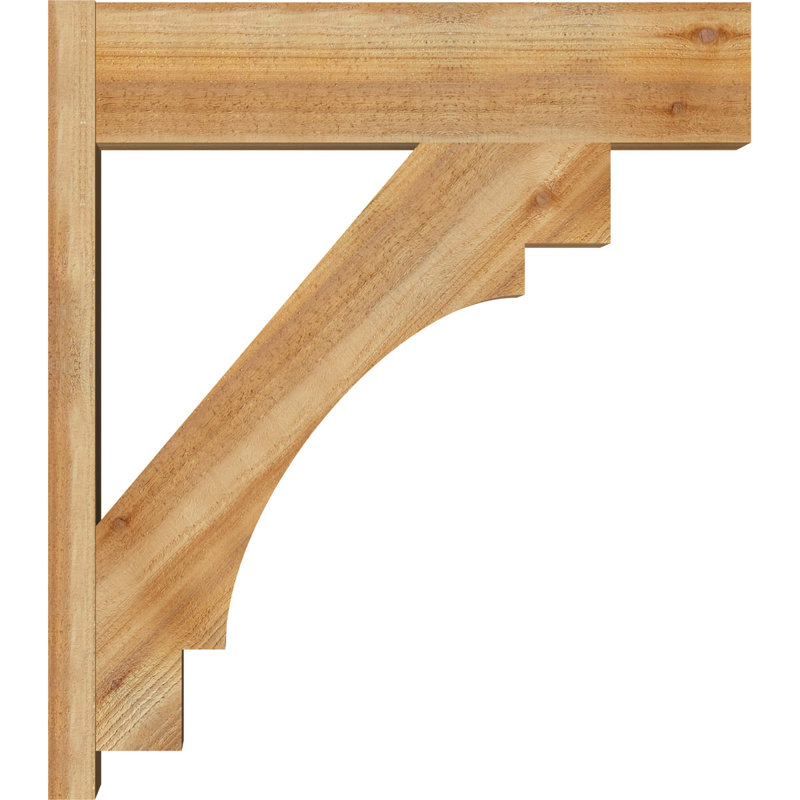 Persienne en bois Merced Block Rustic Timber, P 30 po x H 34 po, Sapin Douglas de 8 po (sciage brut)