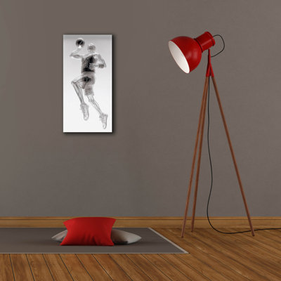 Toile épique Graffiti «Basketball Glass Legend 23» par Ann Klee, 12 po x 24 po
