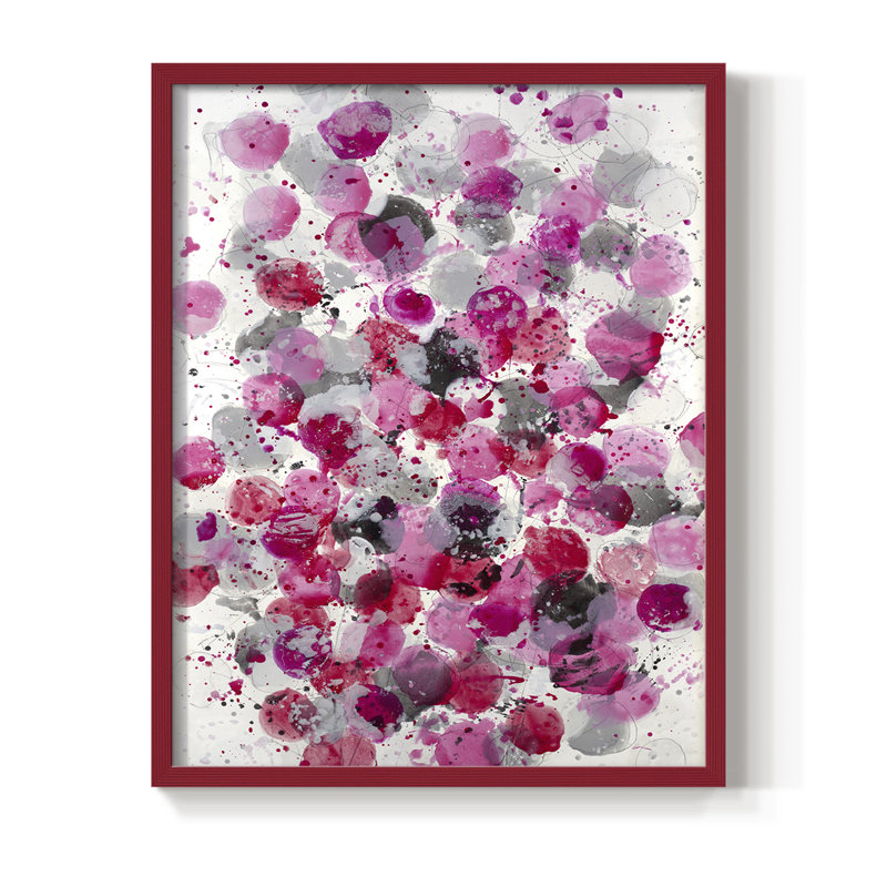 Reproduction encadrée bouquet - bois massif, Rouge, H 10 po x l 8 po
