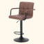 Aisleyne Swivel Upholstered Faux Leather Adjustable Height Bar Stool-552809154