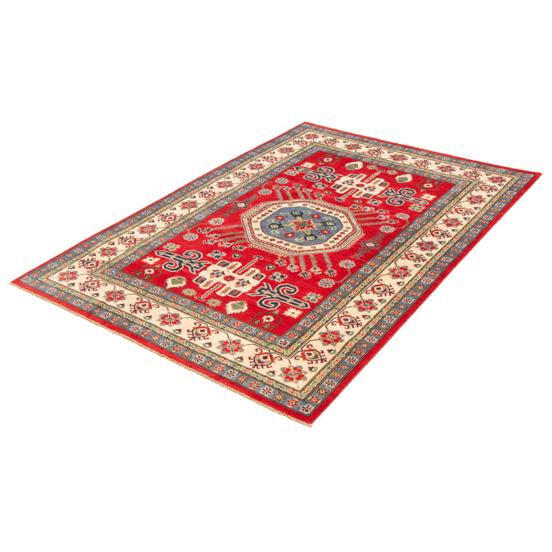 Tapis unique en laine noué à la main 6 pi 9 po x 9 pi 11 po nouvel âge Offir