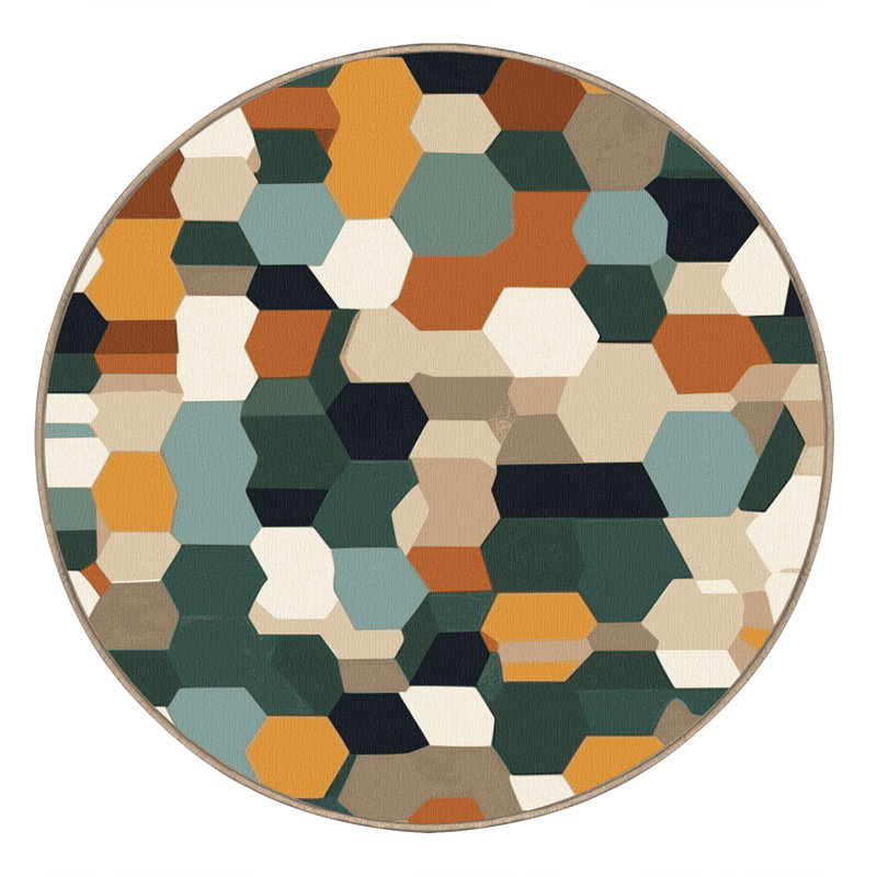 Tapis Earth Earth Bound Pixels, Rond 3 pi