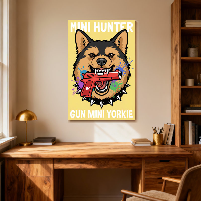 Animals Mini Hunter Gun Mini Yorkie, 18" H x 12" W