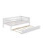 Lit de jour en bois rustique avec lit gigogne sous le lit et garde-corps de style barrière-1442121048