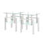 Ensemble de 2, table basse moderne en verre trempé, table de bout, table carrée pour le salon, transparent / blanc-1024876546-1024876547