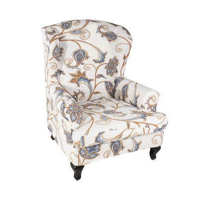 Housse pour fauteuil à oreilles Housses pour fauteuil à oreilles extensibles 2 pièces Housse pour canapé / fauteuil en spandex antidérapant pour salon
