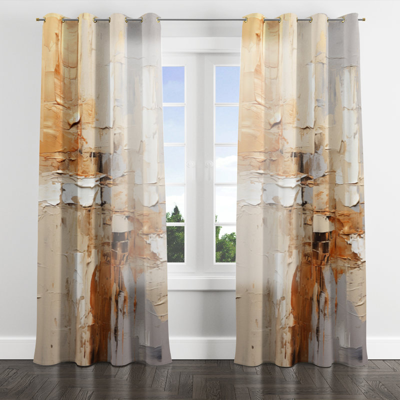 Analecia - Modern Velvet Grommet Curtain - Room Darkening - 1 Panel, 52" W x 90" L, Golden Grommets