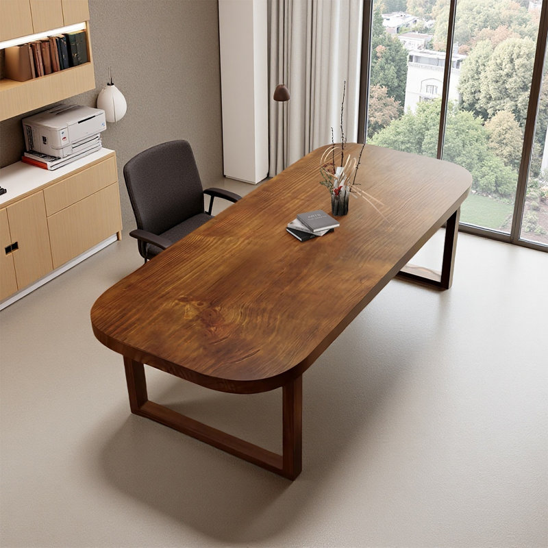 Bureau de direction rectangulaire en bois massif