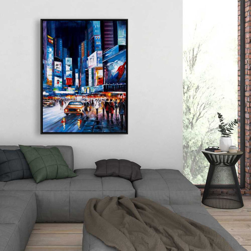 Art contemporain sur toile encadré Times Square