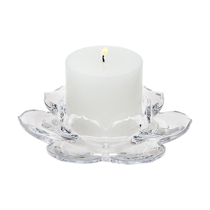 Bougeoir en cristal lotus