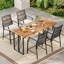 Ensemble de 4 tabourets de patio avec siège en tissu et structure en métal robuste-1081541728