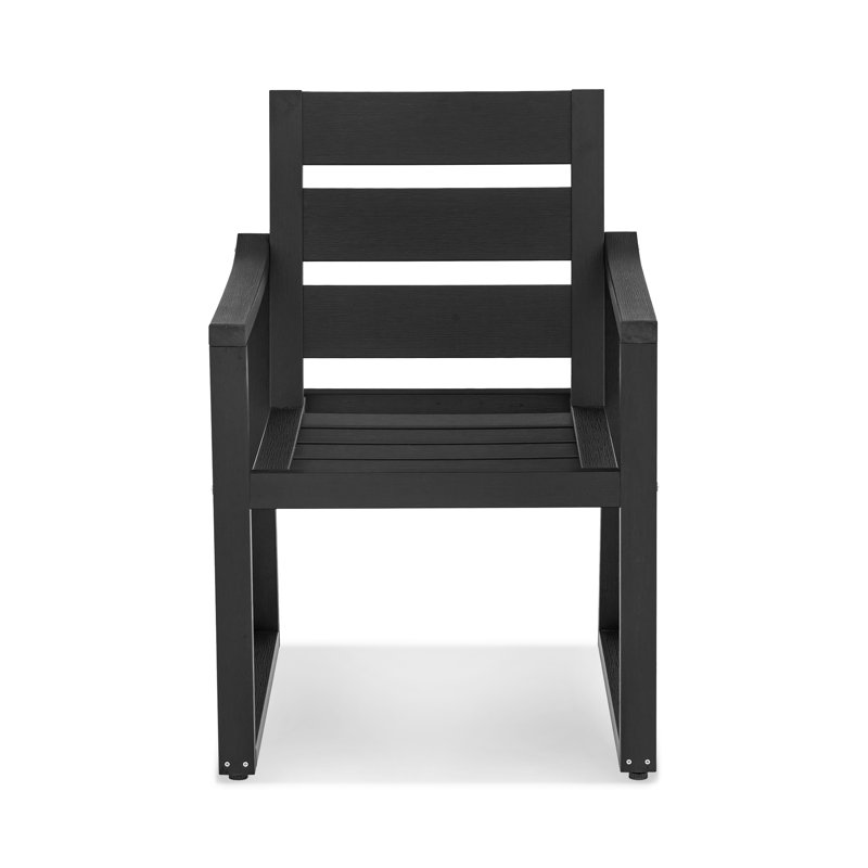 Chaise de patio Barner, Noir