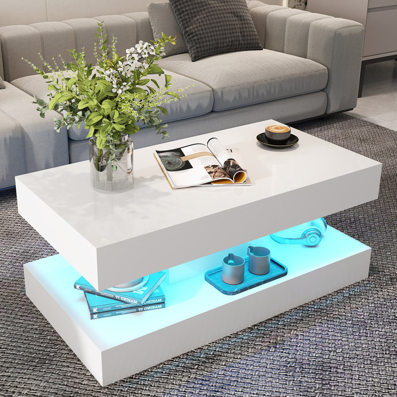 Pedestal Coffee Table with Storage