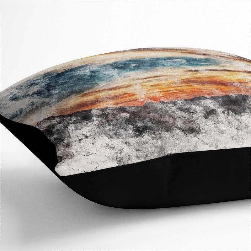 Square Cushion, Black, 40cm H x 40cm W x 15cm D