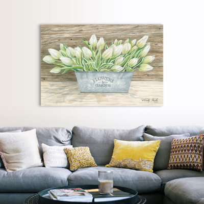 " Flowers and Garden Tulips " Painting