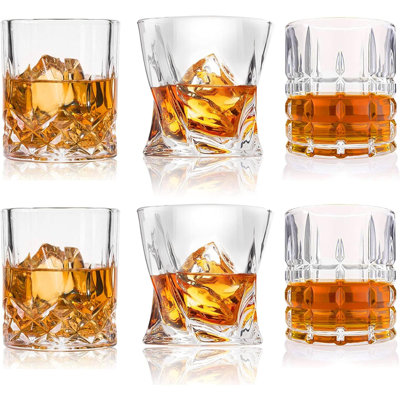 Verres à whisky-Ensemble de verres à whisky 10, 11 onces de qualité supérieure / verres à whisky à l'ancienne / verrerie de style pour verres à bourbon / rhum / verres à whisky à bar (mélangés)
