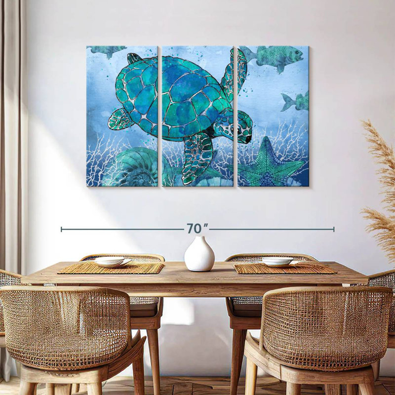 Brampt Ocean Blues, 36" H x 57" W