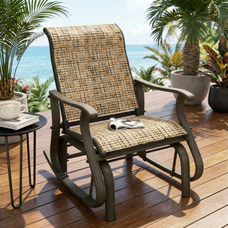 Balancelle, fauteuil oscillant d'extérieur, Brun