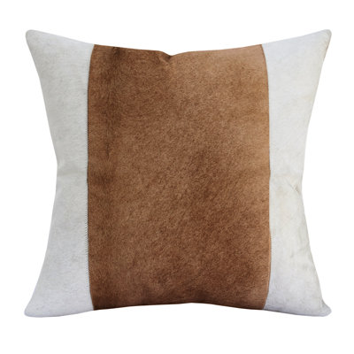 Textured Faux Fur Throw Pillow Cover