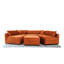 Canapé modulaire en velours orange brûlé Hayward