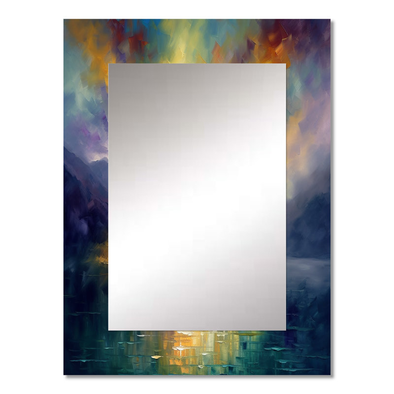 Religious Cross Reflections - Church Decorative Mirror, Traditional Wall Mirror, Printed Metal Art, 32" x 24"