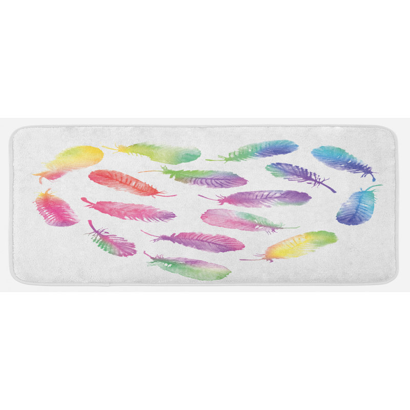 Tapis de cuisine multicolore à motif floral