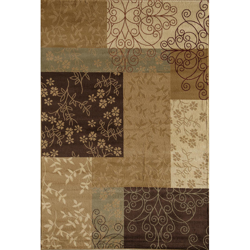 Allston Brown Area Rug, Rectangle 5'3" x 7'10"