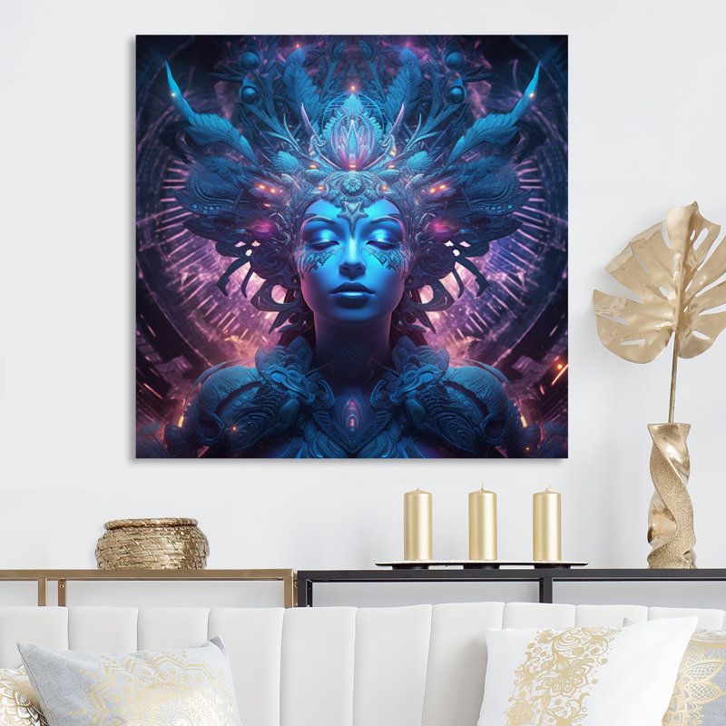 Personnage féminin Villian II - mode, art mural, Toile tendue, H 36 po x l 36 po x P 1,5 po