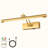 Brushed Gold 15.75 in. LED Picture Light with Remote Control Dimmable Multiple Color Temperatures Rotatable and Timer
