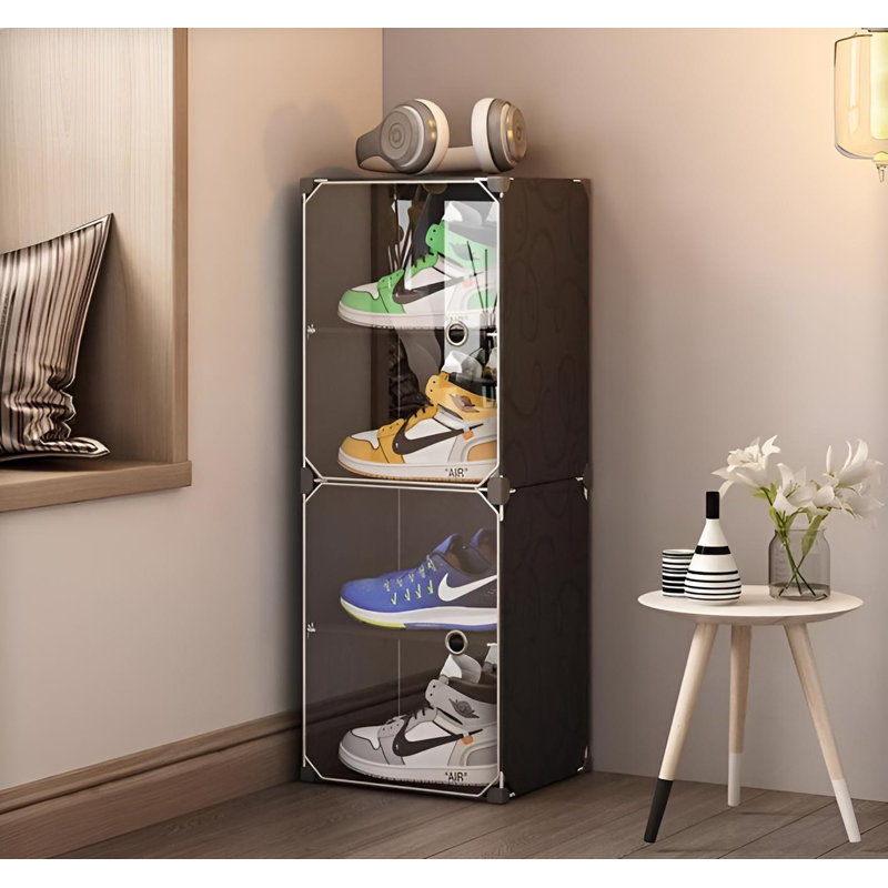 Range-chaussures pliable transparent, range-chaussures en plastique