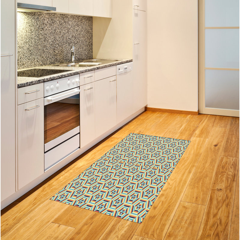 Geometric Indoor Rug, Rectangle 2'7" x 5'