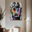 Portrait féminin, portrait féminin, ensemble urbain sur toile 3 pièces-92789766