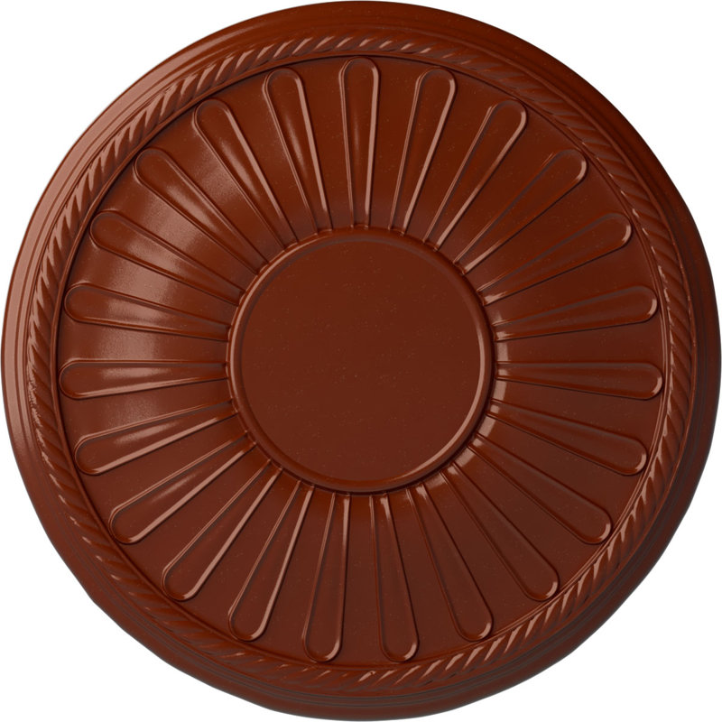 Médaillon de plafond Endurathane Leandros, 19 7/8 po x P 1 1/4 po (convient aux auvents jusqu'à 6 3/8 po), finition brique réfractaire peinte à la main