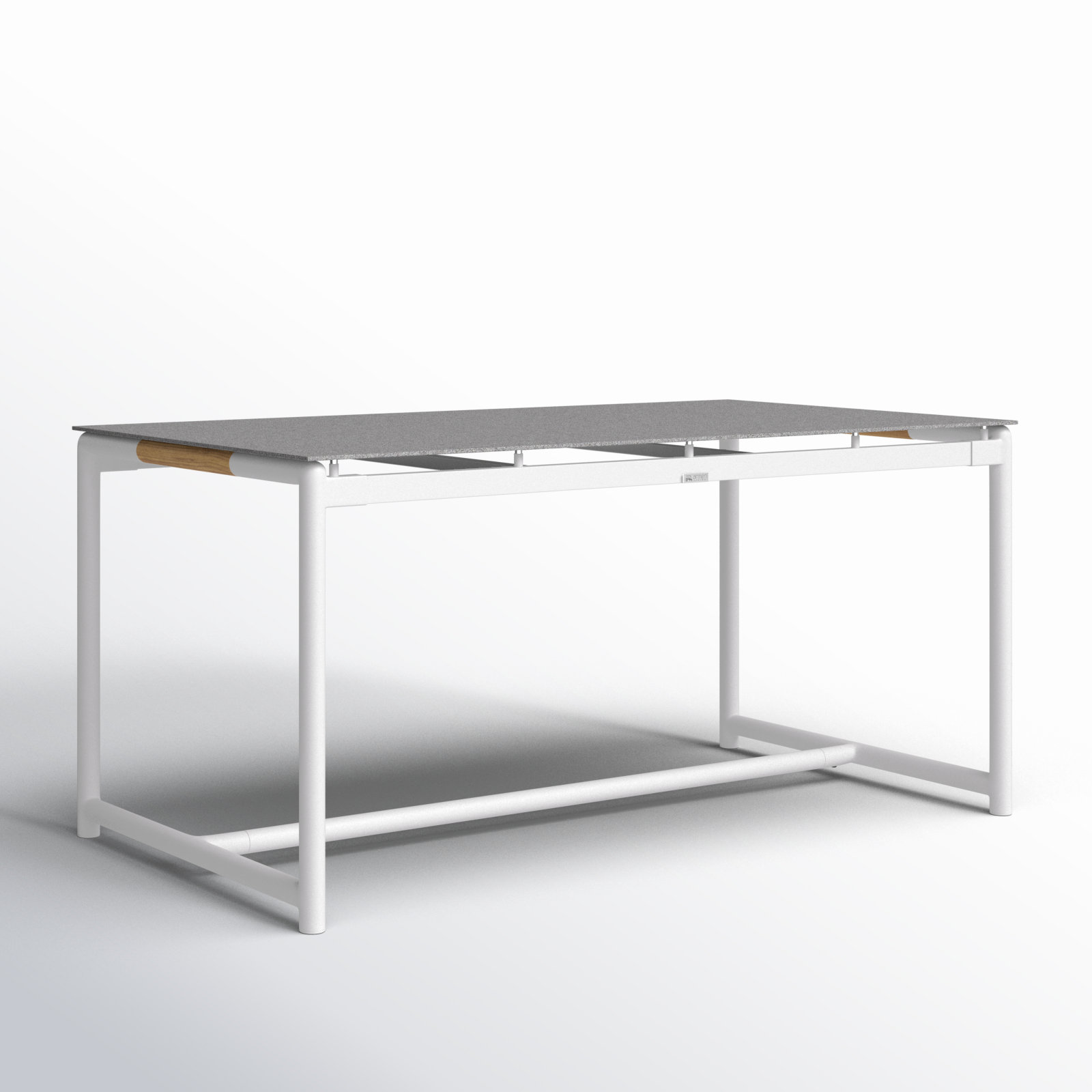 Campblin 64" Patio Dining Table, White