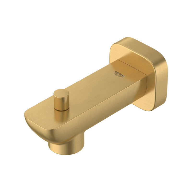 Cubeo Diverter Tub Spout, Brushed Cool Sunrise