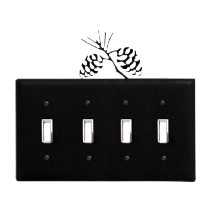 Pinecone 4-Gang Toggle Light Switch Wall Plate
