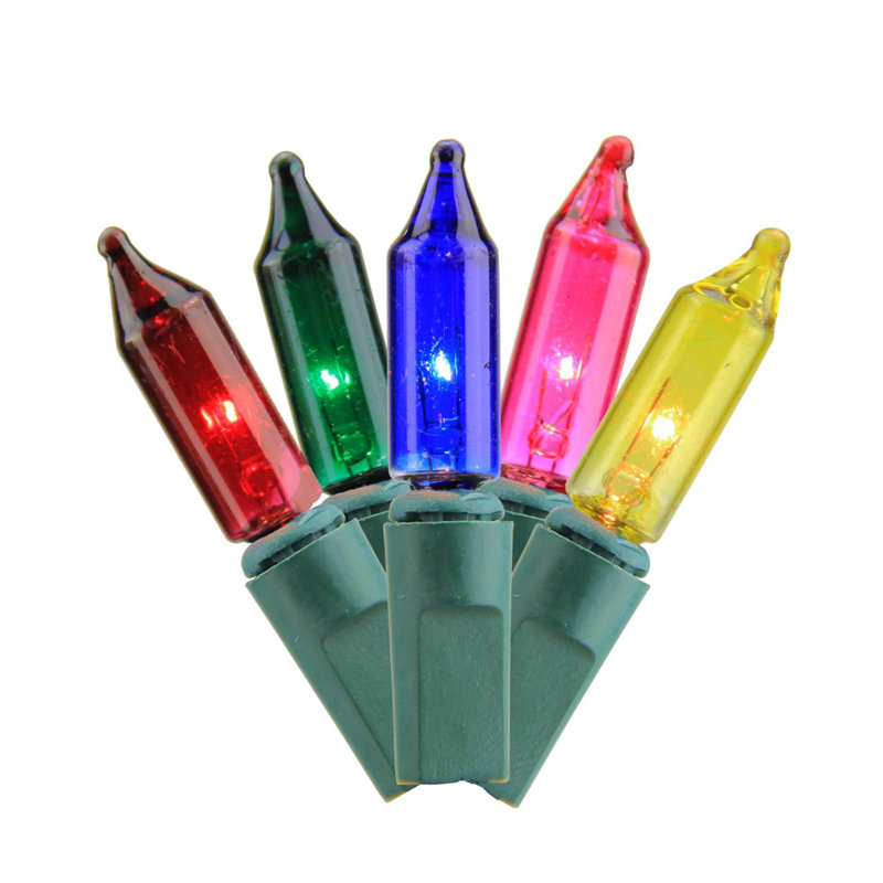 Ensemble de 150 mini lumières multicolores de Noël 150 fils, fil vert 49,5 pi