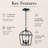 Alfreda 3 - Light Dimmable Lantern Chandelier-195892038