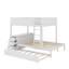 Lit superposé double avec lit gigogne simple, rangement et bureau-1371765100