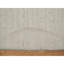 Tapis oriental rond 5 pi x 5 pi blanc, tissé à la main, rayures verticales avec effet sel et poivre, laine naturelle non teintée