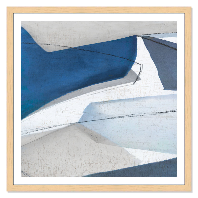 «Dynamic Drifts II» par Emma Peal, Encadré naturel, H 42,5 po x l 42,5 po