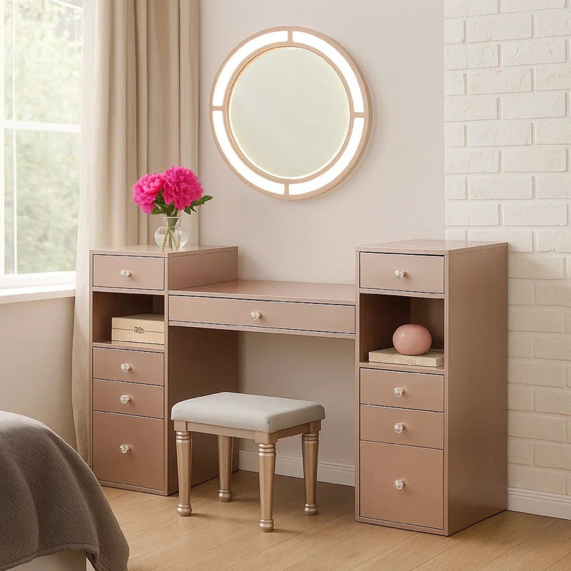 Ensemble de bureau avec miroir 3 pièces Yezy