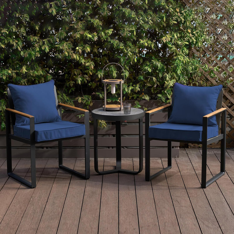 Outdoor Deep Seating Cushion Set, outdoor cushion,outdoor chair cushions ﻿, 19" W x 19" D, Navy
