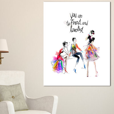 " Three Pretty Fashion Girls "